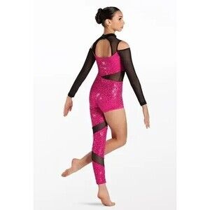 Weissman Showtime Gamelan Body Suit 16354 Pink Black Size XSA